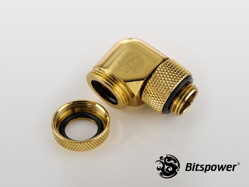 토리시스템즈,True Brass Enhance Rotary G1/4" 90-Degree Multi-Link Adapter