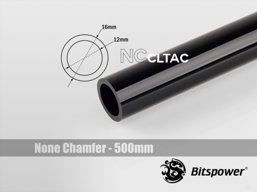 토리시스템즈,None Chamfer Crystal Link Tube OD 16MM – Length 500MM (Black)