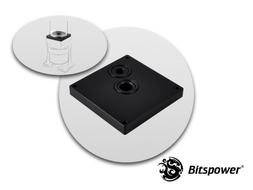 토리시스템즈,Bitspower Dual/Single D5 TOP Reservoir Adaptor (Black POM)