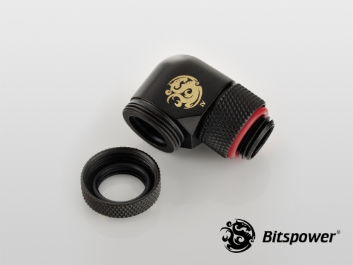 토리시스템즈,Carbon Black Enhance Rotary G1/4 90-Degree Multi-Link Adapter