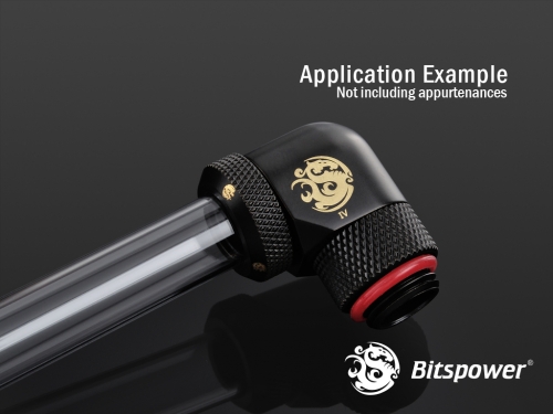 토리시스템즈,Carbon Black Enhance Rotary G1/4 90-Degree Multi-Link Adapter