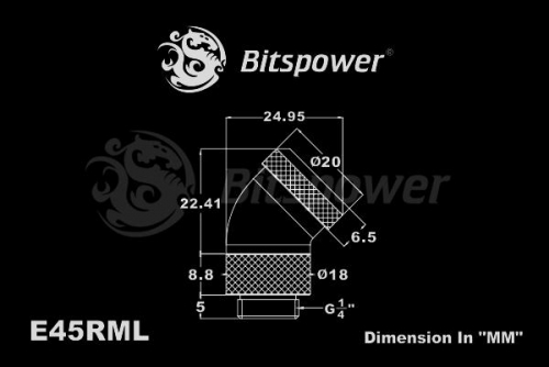 토리시스템즈,Silver Shining Enhance Rotary G1/4 45-Degree Multi-Link Adapter