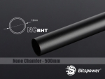 Bitspower None Chamfer Brass Hard Tubing OD12MM Carbon Black - Length 500 MM
