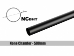 None Chamfer Brass Hard Tubing OD16MM Carbon Black - Length 500 MM
