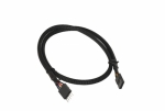 50cm USB Female to Male Extension Cable Black Sleeved