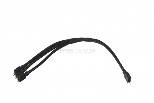 토리시스템즈,DRGB 3Pin to 3-Way Splitter Cable Black Sleeved
