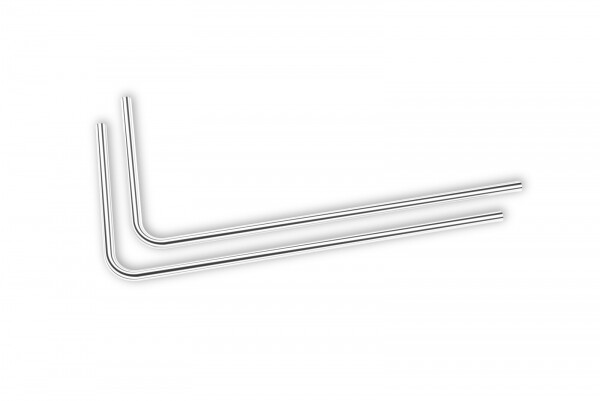 EK-Loop Metal Tube 16mm 0.8m Pre-Bent 90° - Nickel (2pcs)