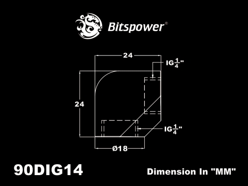 토리시스템즈,Carbon Black 90-Degree With Dual Inner G1/4 Extender